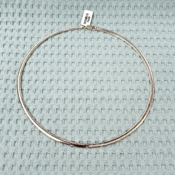 Omega Solid 925 Sterling Silver 18" Necklace (16.60g) 4mm. - Picture 1 of 4